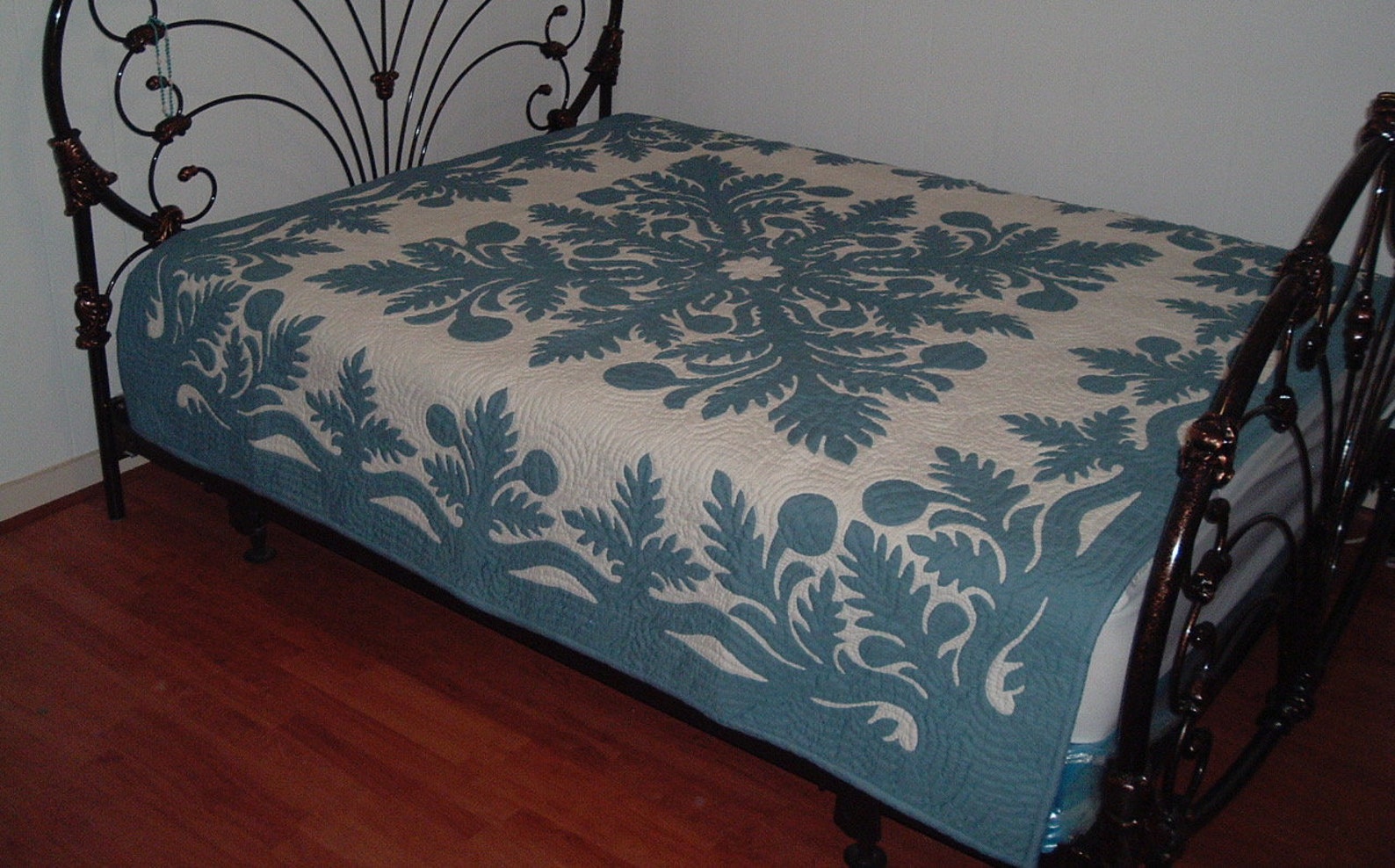Hawaiian Quilt Bedspread King Size 110x105 W/2 Pillow Shams Etsy