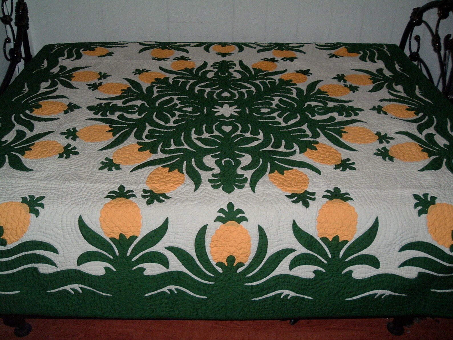 Hawaiian Quilt Bedspread King Size 110x105 W/2 Pillow Shams Etsy