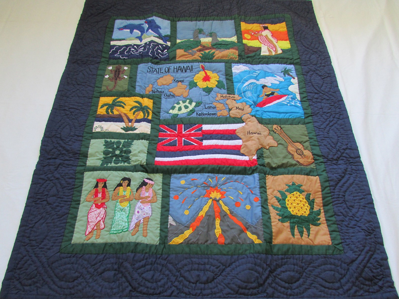 Hawaiian Quilt Scene of Hawaii Crib Baby Comforter Blanket Etsy