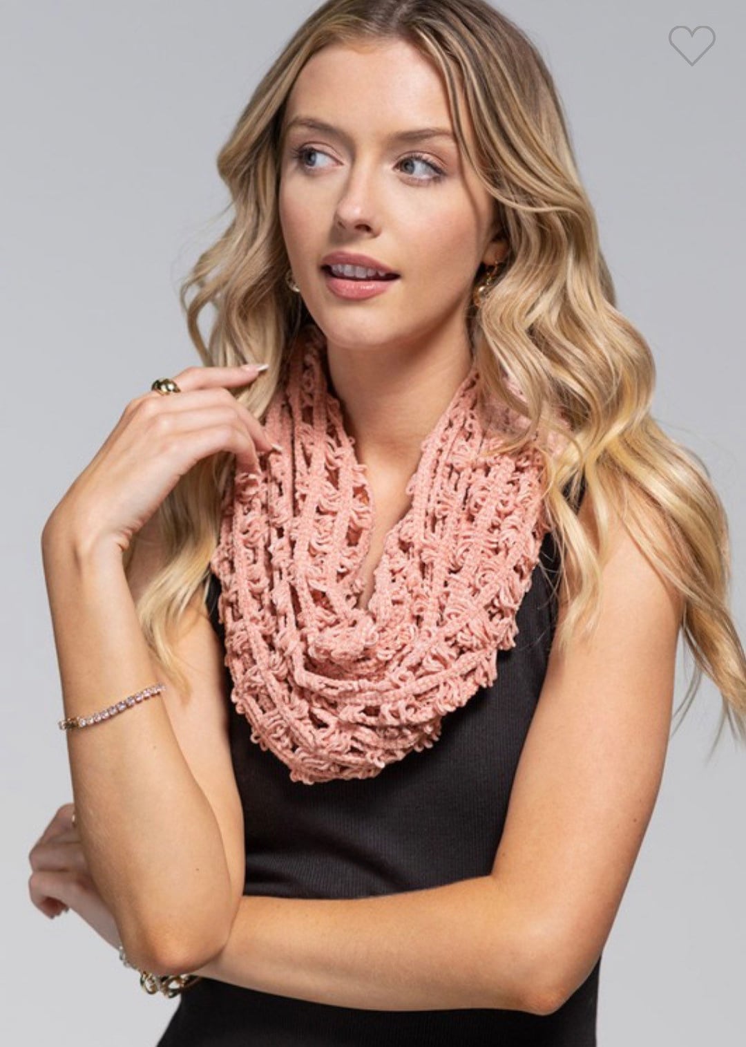 Handmade Pink Chenille Crochet Infinity Scarf Lattice Fall Ski - Etsy