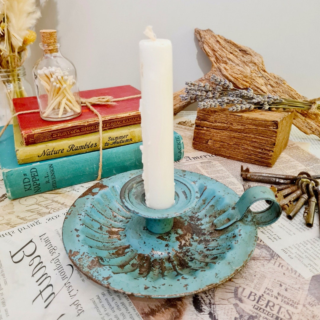 Vintage Enamel Candle Holder Chambersticks Wee Willie Winkie Etsy UK