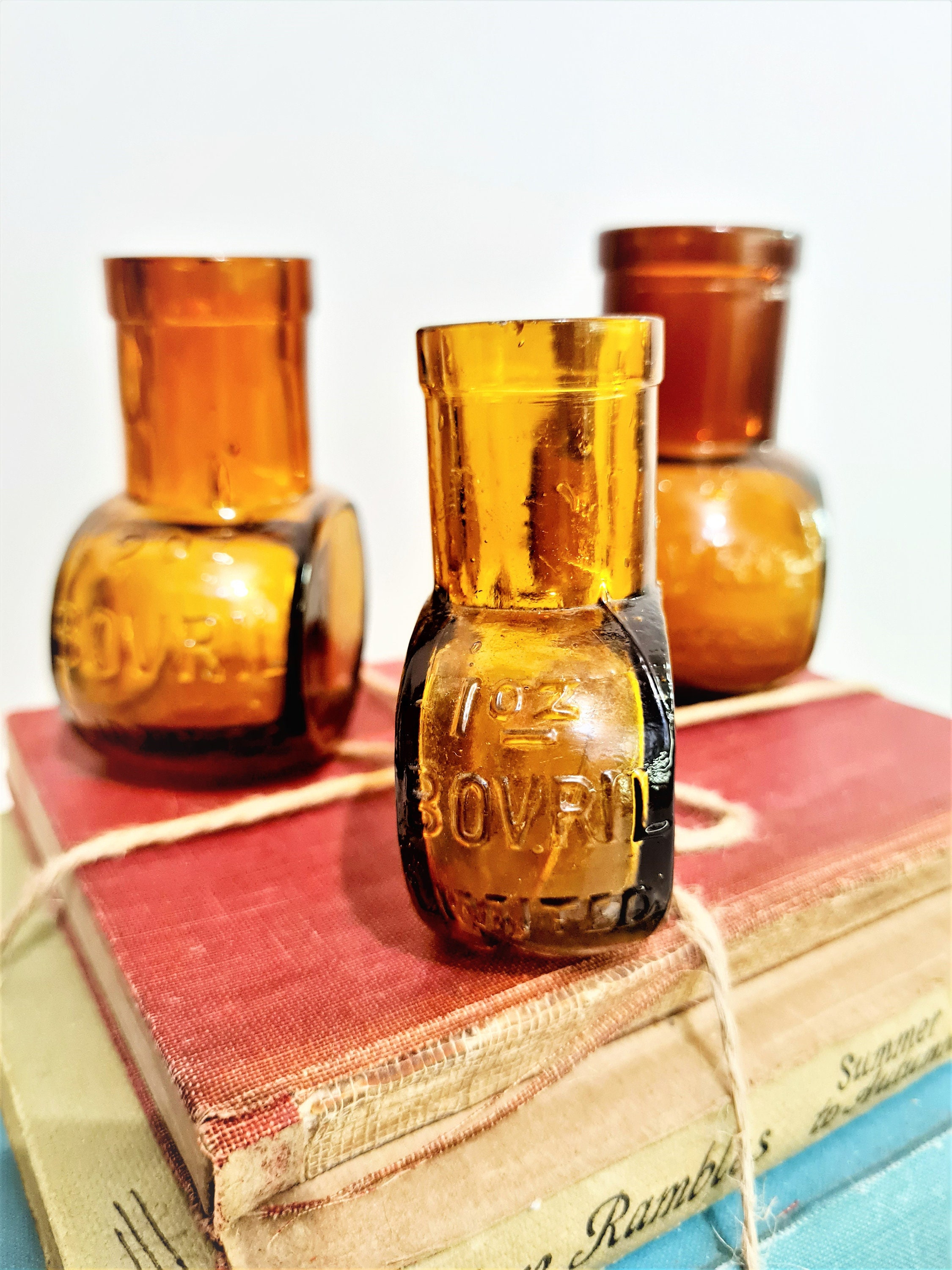Vintage Bovril Glass Bottles Set of 3 Unique Vintage 1930s Etsy UK