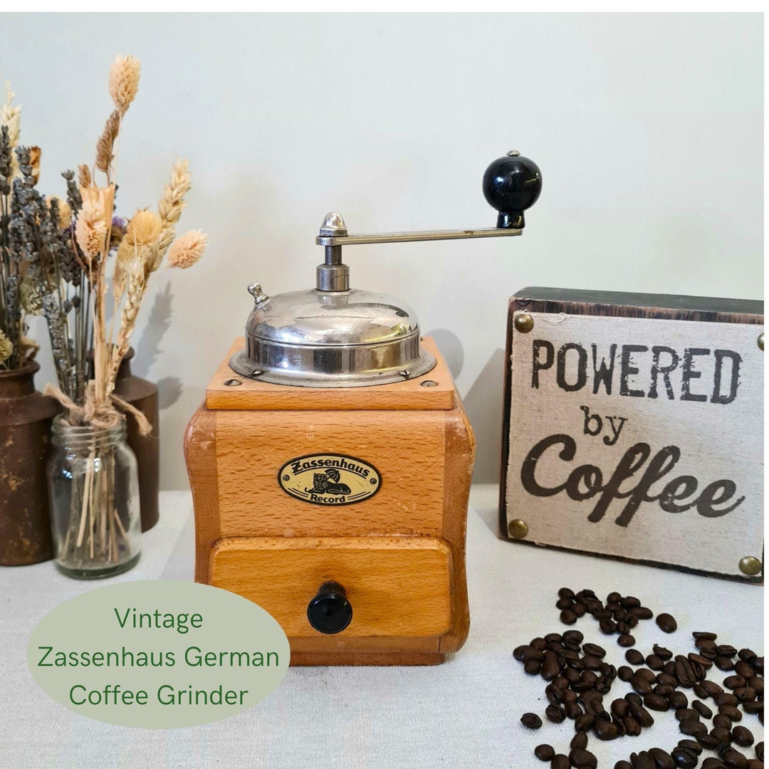 Vintage Zassenhaus Wood Coffee Grinder, Manual Coffee Beans Grinder ...
