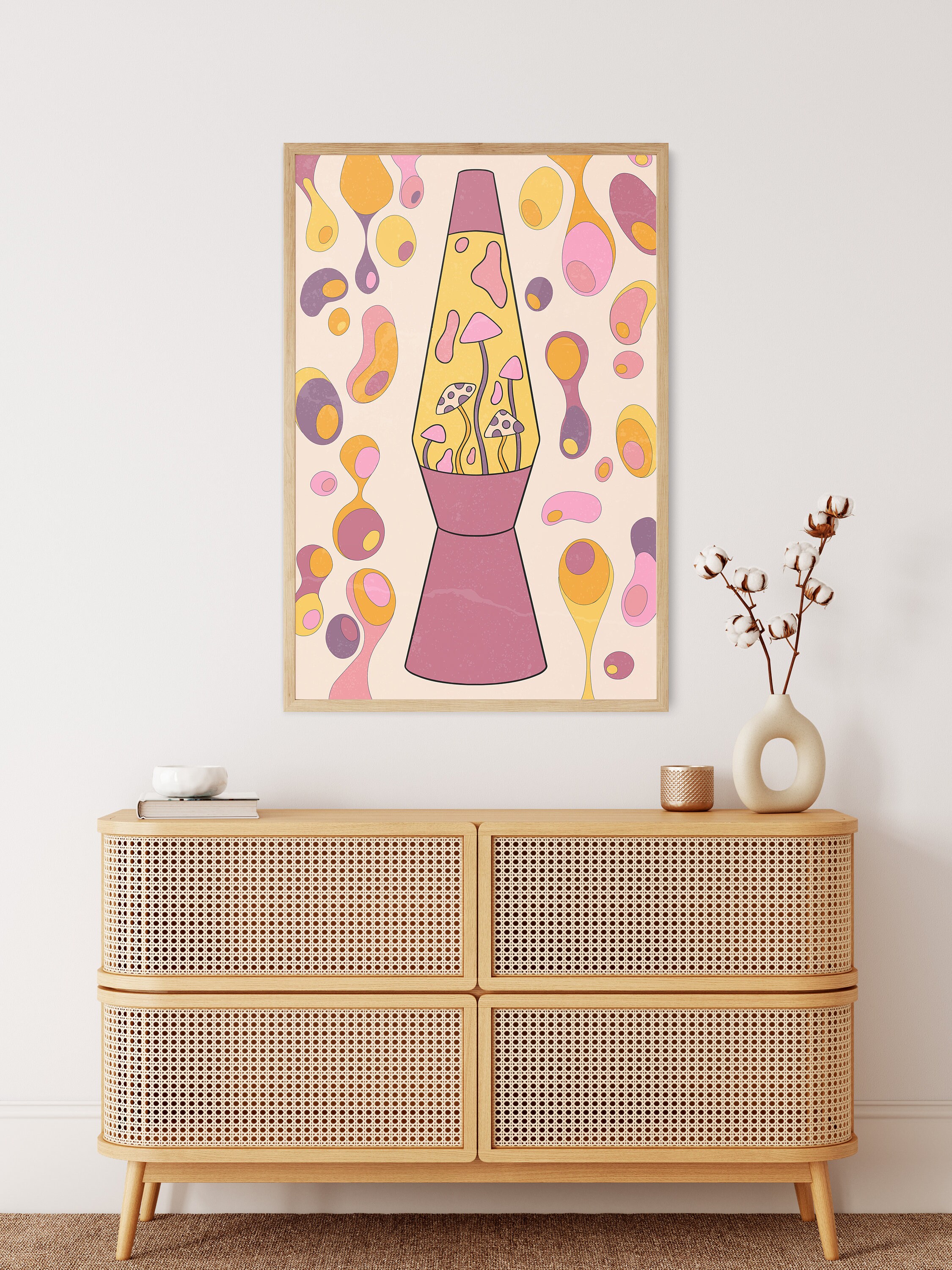 Mushroom Lava Lamp Art Print by Happy Hipster - Fine Art America
