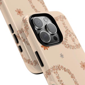 Floral Peace Phone Case, 70s Aesthetic Phone Cover, Hippie Style Phone Skin, Vintage Boho phone Case, Flower Power Phone Case, Iphone Case