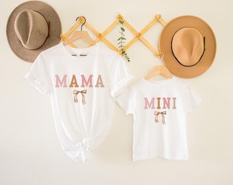 Abiti Coquette Mommy and Me, magliette abbinate Mommy and Me, magliette Mommy and Me del Ringraziamento, magliette abbinate per la famiglia, mini maglietta autunnale per mamme
