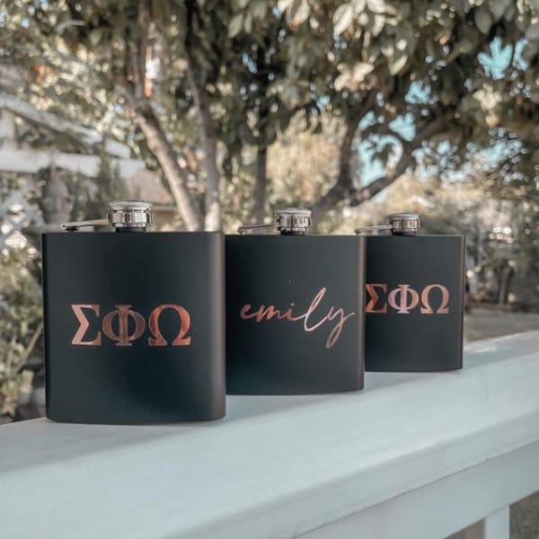 Customized Sorority Flask