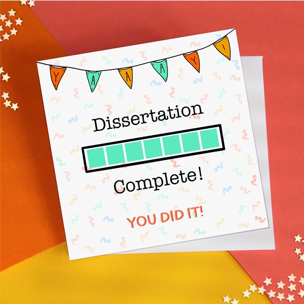 Dissertation card | Graduation gifts for her, Graduation card for him, Proud of you, Finished dissertation, University student, Uni finished