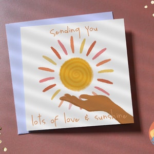 Sending love card | Positivity card, Mental health gift, Thinking of you, Anxiety relief, Friendship card, Just checking in, Well-being card