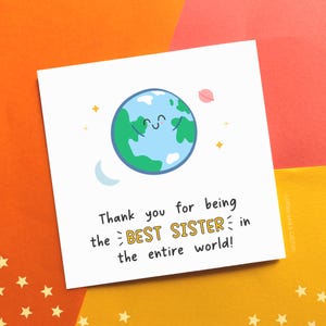 Best Sister In The World Card | Happy Birthday Sister Cards, To My Wonderful Sister Cards, Best Sister Cards, Cute Birthday Cards for Sister