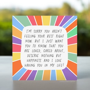 Love Having You In My Life | Friend appreciation card, friend cheer up card, mental health cards, love and friendship cheer up, sending hugs