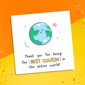 To The Best Cousin In The World Card | Happy Birthday Cuz, Cuz Birthday, Cousin Birthday Card, Personal Card for Cousins Birthday Graduation