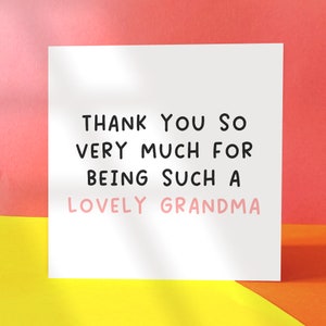 To a Lovely Grandma Card | Best Grandma Ever Card, To My Gran Card, Grandma Birthday Card, Birthday Card for Grandma, We Love Grandma Card