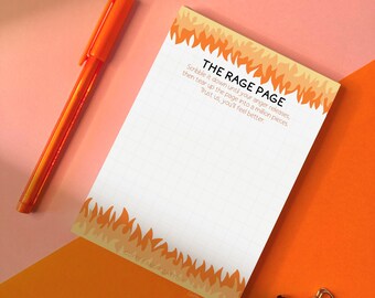 The Rage Page A6 Notepad | Gag gift for men, funny gift for father's day, gag gifts for her, funny gift for dad, funny gifts for women, dads