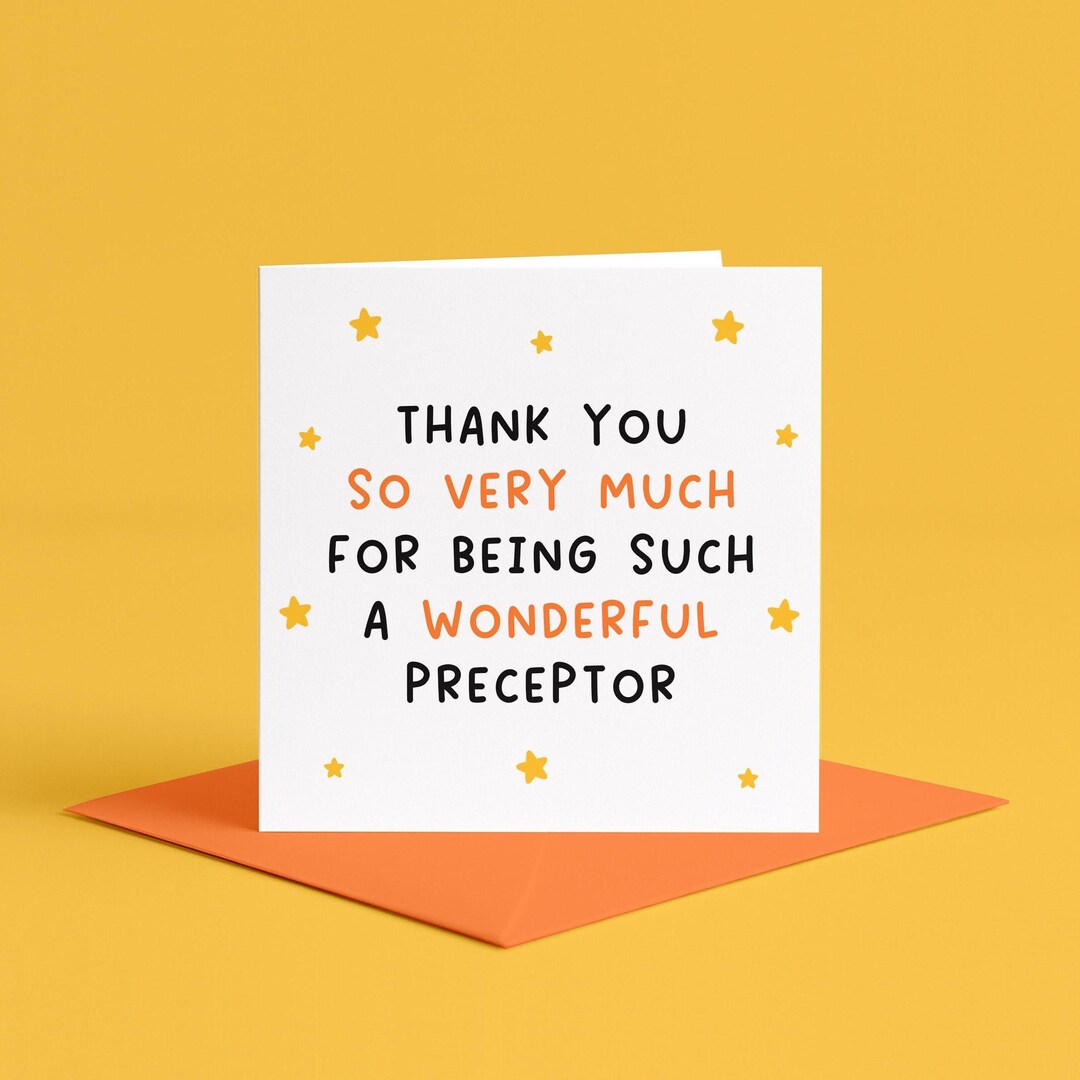 To My Wonderful Preceptor Card | Nursing Preceptor Cards, Preceptor ...