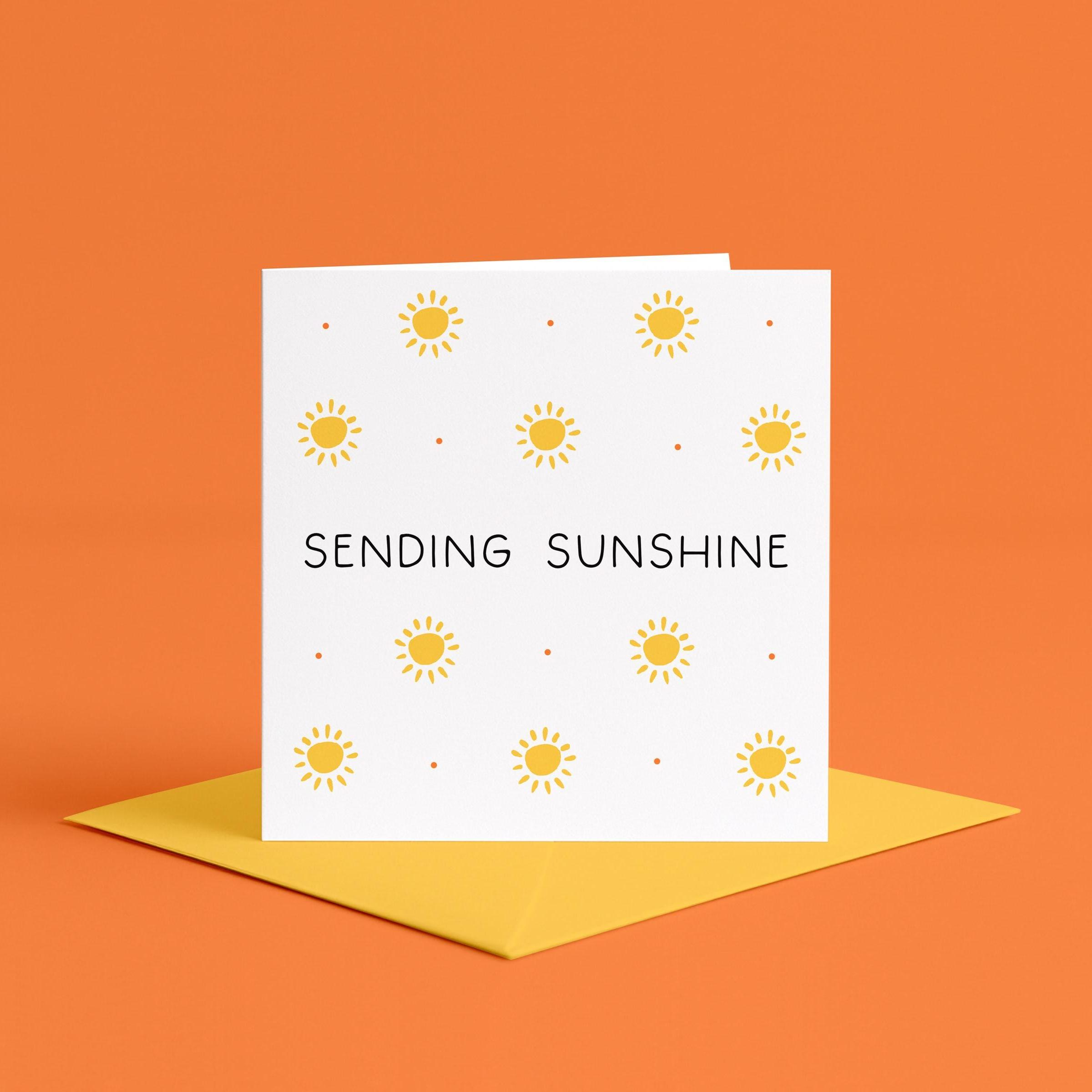 Sending You Sunshine Greeting Card | Sending Good Vibes, Cheer up