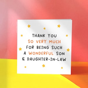 To My Son and Daughter In Law On Your Anniversary, Son and Daughter Wedding Day, To My Son and His Wife Card, To Son and His Girlfriend Card