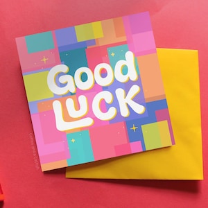 Abstract Good Luck Card | Cute Good Luck Cards, Artsy Good Luck Cards, Wishing You Luck Card, Funky Good Luck Card, Unique Good Luck Cards