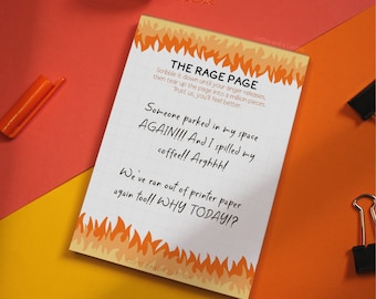 The Rage Page A6 Notepad | Gag gift for men, funny gift for father's day, gag gifts for her, funny gift for dad, funny coworker leaving gift
