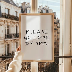 Please Leave by 9, Live Laugh Leave by 9pm, Wall Art, Prints, Wall Décor, Wall Art Living Room, Living Room Wall Art, Art Prints, Funny Wall Art, Leave by 9, funny introvert Art Prints Quotes, Large Wall Art, Wall Art Leave by 9 Typography Poster