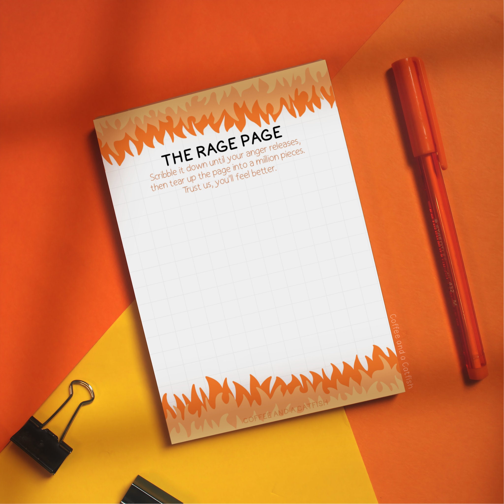 Printable Rage Journal The Rage Page A6 Notepad | Anger Management for Adults, Stress Relief ...
