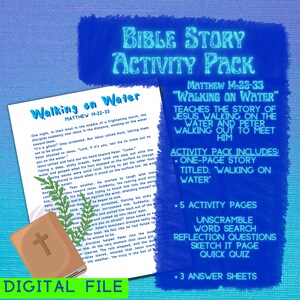 Bible Heroes Printable Activity Pack for Kids [digital File] Matthew ...