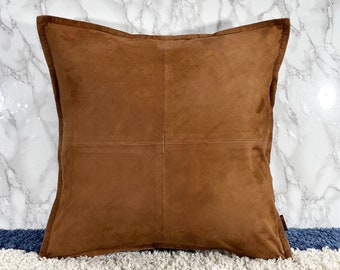 leather pillows etsy