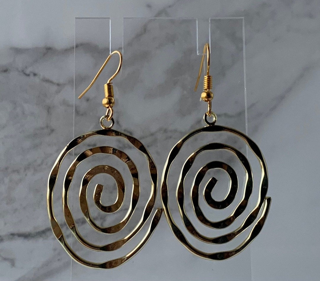 •GLIDE• gold dangle earrings main image 0