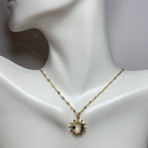 Gold Sun Moon Star Necklace: Stainless Steel Celestial Jewelry