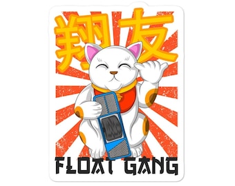 Onewheel Lucky Cat Sticker - Float Gang Stickers