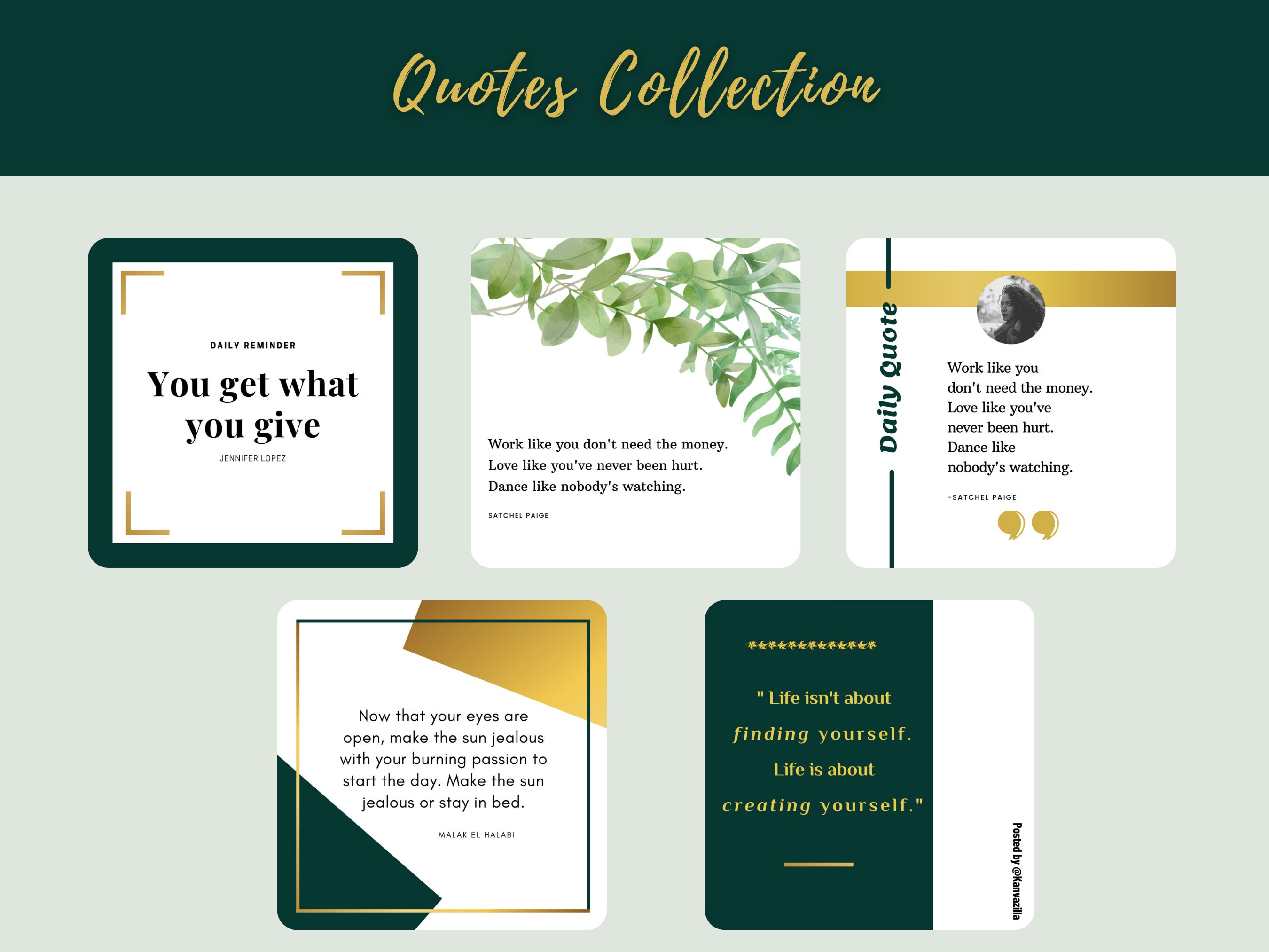 30 Instagram Post Templates for Canva | Instagram Post Template Emerald ...
