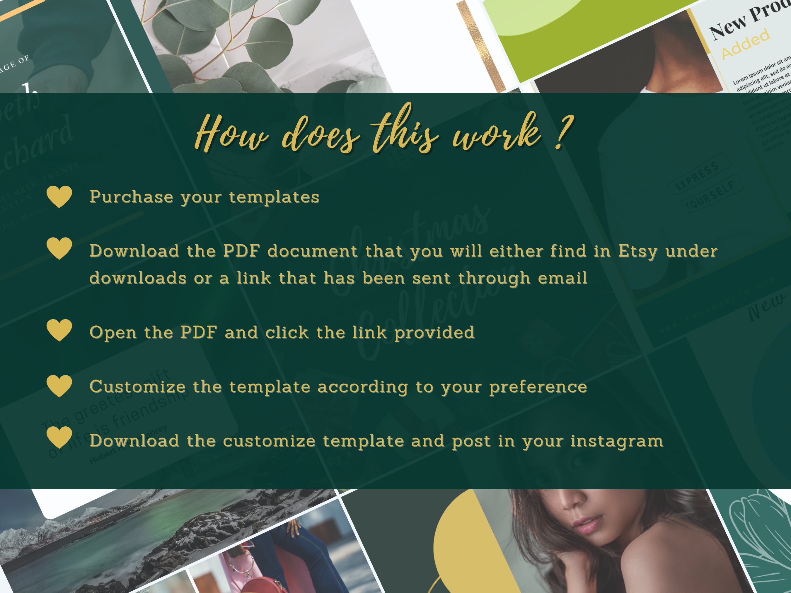 30 Instagram Post Templates for Canva | Instagram Post Template Emerald ...