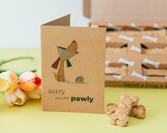 Sorry You Are Pawly Dog Treat Box, Get Well Soon, Cards For Dogs, Natural Dog Treat Box, Healthy Dog Treats, Healthy Puppy Treats, Gifts