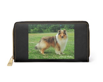 Collie Zipper Wallet