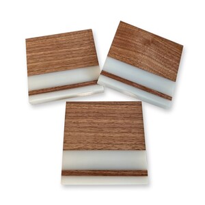 Walnut & Epoxy Coasters (Set of 3)