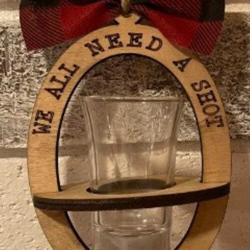 Shot Glass Ornament Digital Laser Cut File Etsy