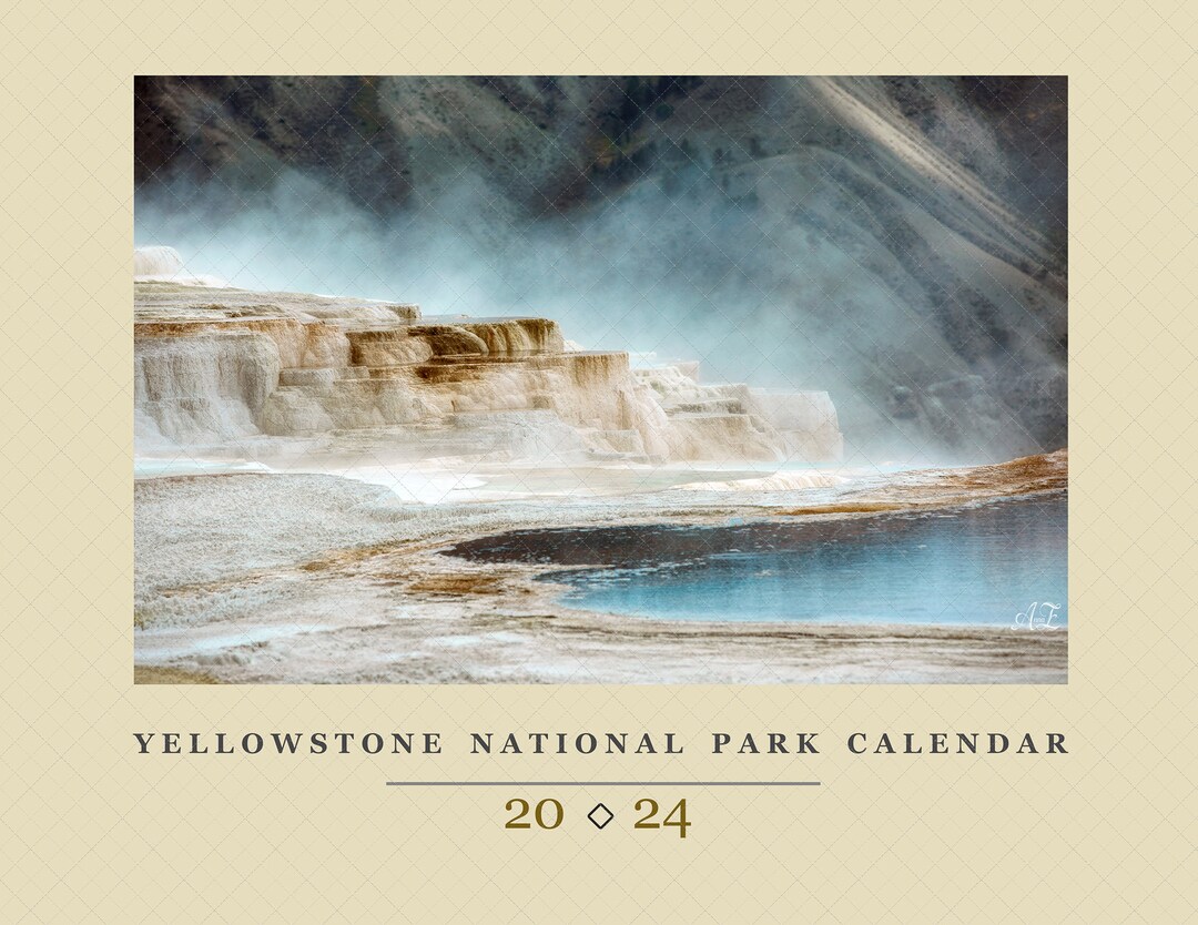 Yellowstone 2024 Calendar Custom Photography Gift Motivational Calendar