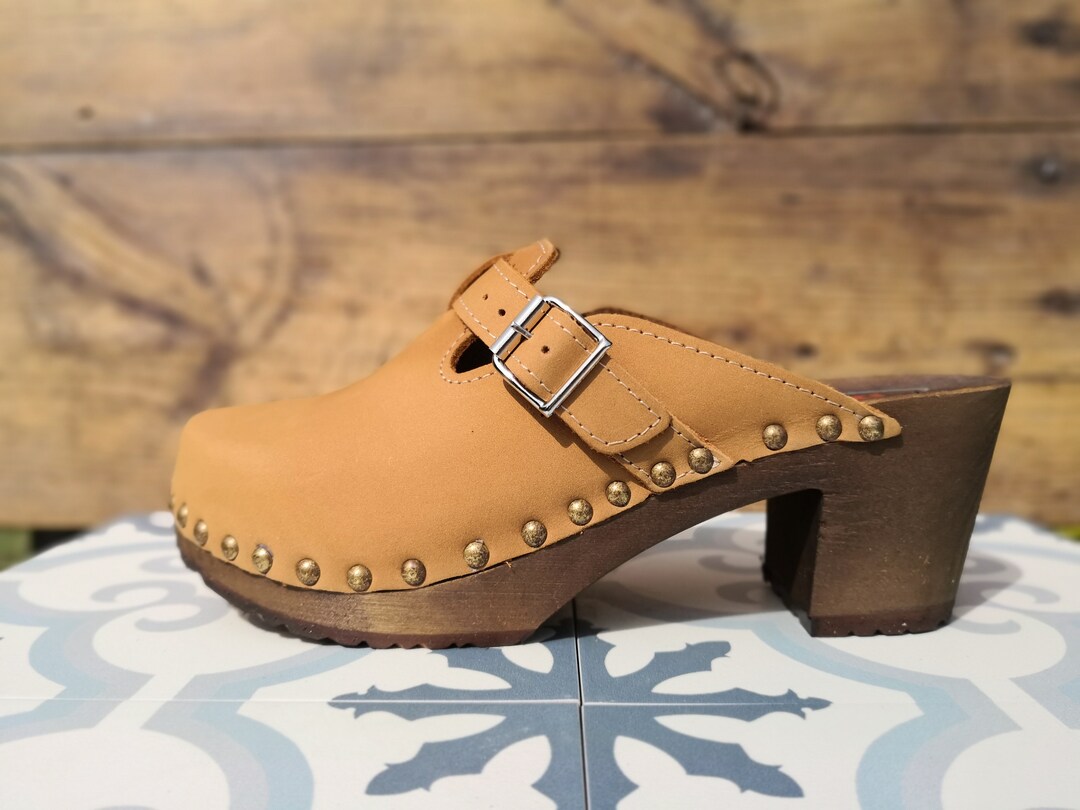 Zuecos de madera Nubuck MIEL y muchos colores! México