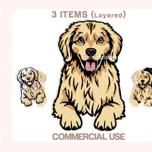 Golden Retriever Svg Digital Print and Cut files for Golden Retriever Owner and Pets Lovers.