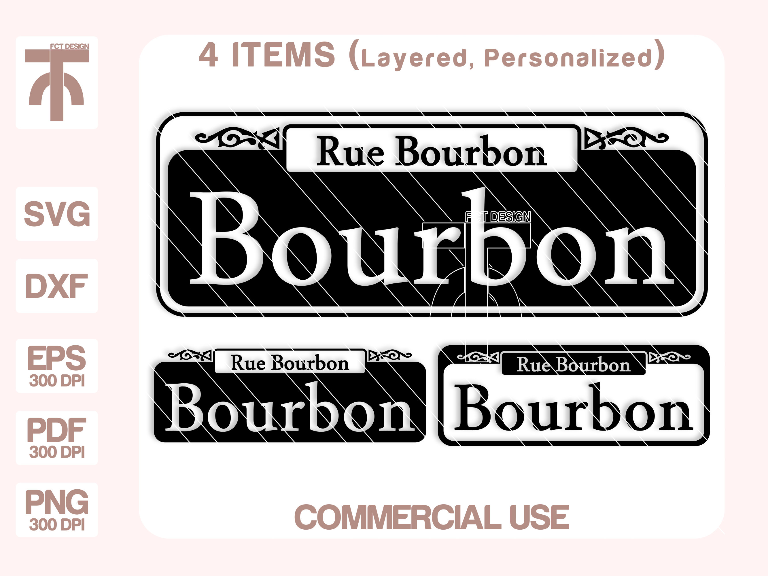 ヴィンテージワッペン Bourbon Street New Orleans Bourbon Street Sign Svg New Orleans Digital Download Cut and Print