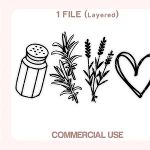 Practical Magic Svg, Practical Magic Decal, Salt Rosemary Lavender Love, Cut files for Cricut, Silhouette.