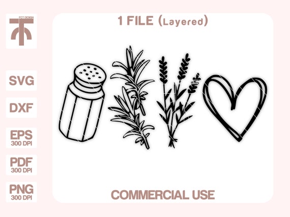 Practical Magic Svg, Practical Magic Decal, Salt Rosemary Lavender Love, Cut files for Cricut, Silhouette.
