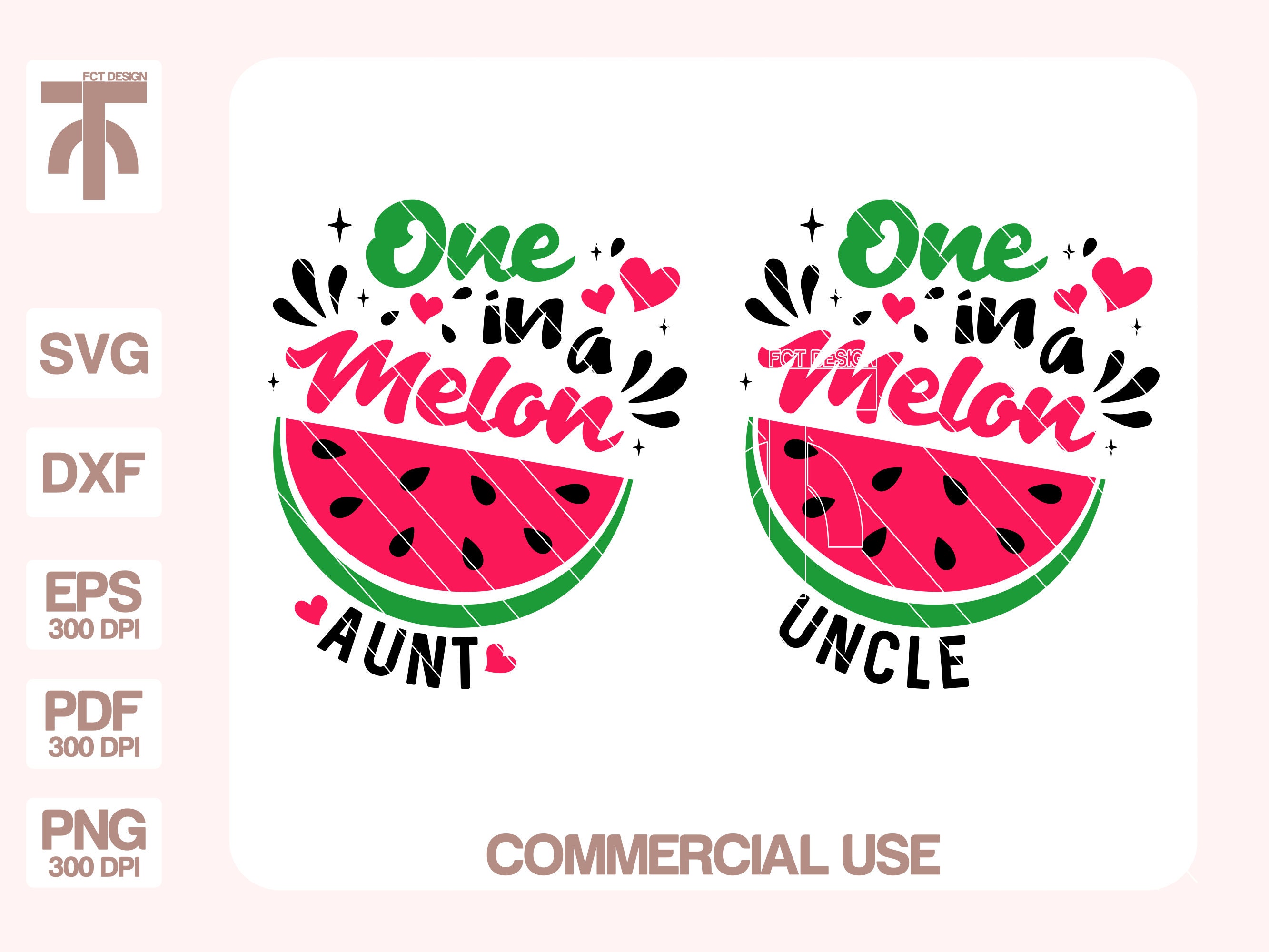 One in A Melon Svg One in A Melon Family Svg Bundle - Etsy