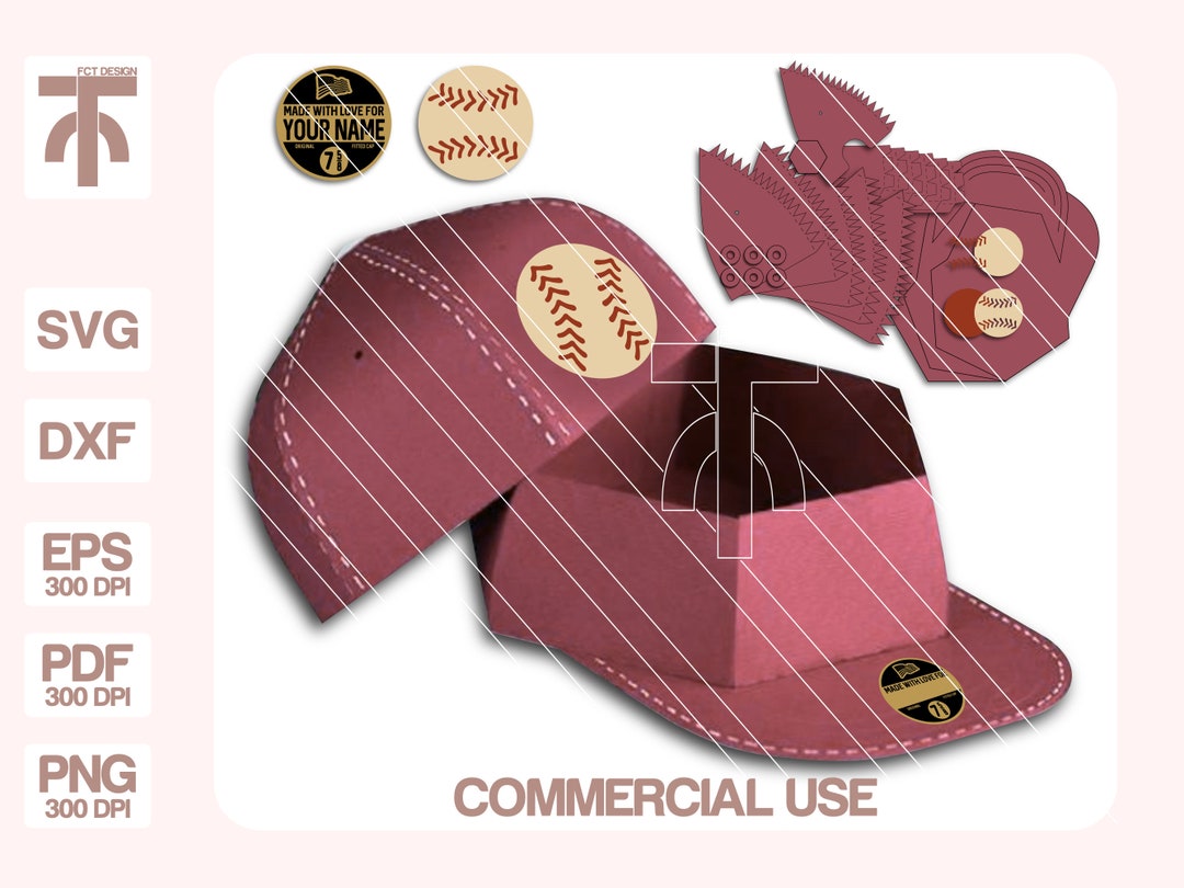 Baseball Cap Box Svg, Baseball Cap Box Gift Svg, Baseball Cap Template