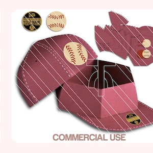 Baseball Cap Box Svg, Baseball Cap Box Gift Svg, Baseball Cap Template Printable, Baseball Hat Box Svg, Cut files for Cricut, Silhouette.
