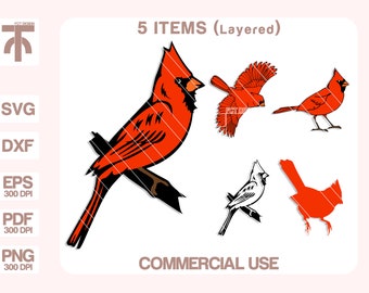 Cardinal Svg, Cardinal Clipart, Cardinal Bird Svg, Cardinal Silhouette, Memorial Svg, Cut files for Cricut, Silhouette.