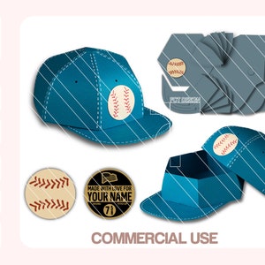Cap Box Template Svg, Baseball Cap Box Svg, Baseball Cap Box Template Printable, Hat Box Svg, Cut files for Cricut, Silhouette.