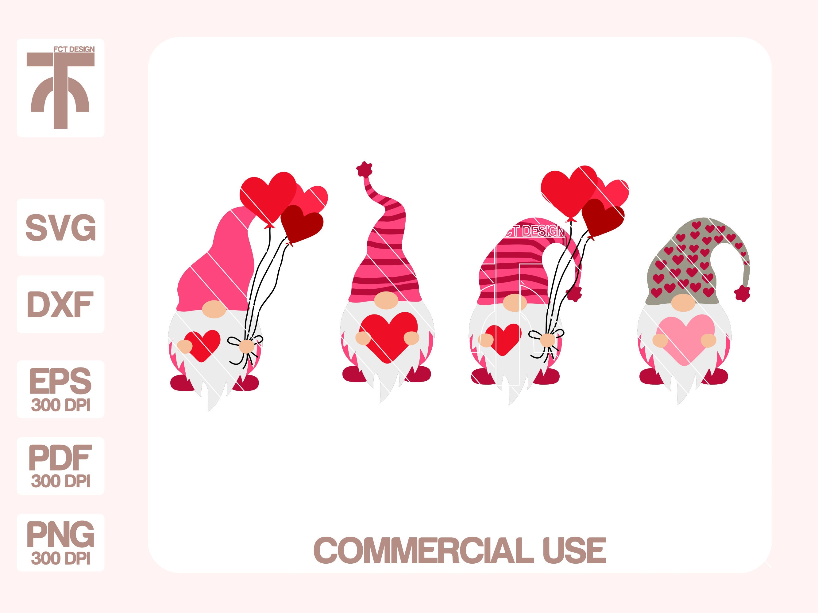 Valentine Gnome Svg Bundle, Gnomes Svg, Valentine Svg, Valentine's Day ...