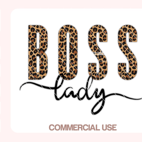 Lady Boss Svg, Lady Boss Leopard Print Layered Svg, Boss Lady Svg, Lady Boss Sublimation, Lady Boss Gift, Cut files for Cricut, Silhouette.