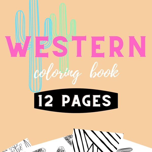 Western Coloring Books - Etsy